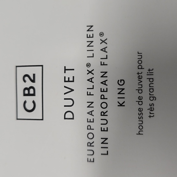 ❤️BUY 2 GET 1 FREE CB2 EUROPEAN FLAX™-Certified Linen White King Duvet Cover - Picture 10 of 12